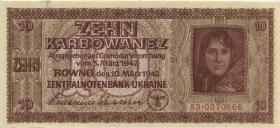 R.594: Besetzung Ukraine 10 Karbowanez 1942 (1/1-) 