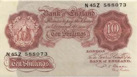 Großbritannien / Great Britain P.368b 10 Shillings (1949-55) (2) 