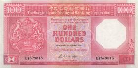 Hongkong P.194a 100 Dollar 1987 H.K. & Shanghai Bank (3+) 