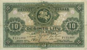 Litauen / Lithuania P.23 10 Litu 1927 (3) 