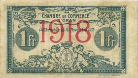 Algerien / Algeria 1 Franc 1918 Chambre de Commerce d'Oran (3+) 