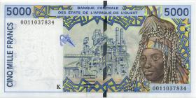 West-Afr.Staaten/West African States P.713Kj 5000 Francs 2000 (1) 
