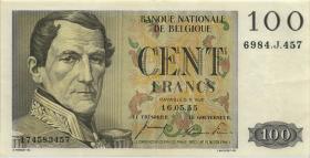 Belgien / Belgium P.129b 100 Francs 1955 (2) 