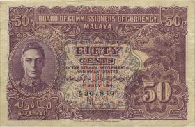 Malaya P.10a 50 Cents 1941 (3) 