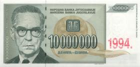 Jugoslawien / Yugoslavia P.144F 10.000.000 Dinara 1994 ohne Nummer (1) 
