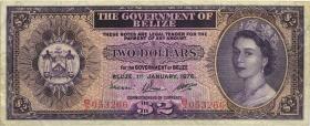 Belize P.34c 2 Dollar 1976 (3) 