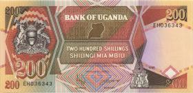 Uganda P.32b 200 Shillings 1997 (1) 