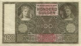 Niederlande / Netherlands P.051c 100 Gulden 1944  (2+) 