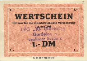 L.033.03 LPG Gardelegen "10. Jahrestag" 1 DM (1) 