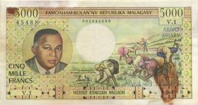 Madagaskar P.60 5000 Francs = 1000 Ariary (1966) (4) 