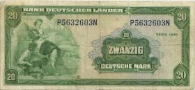 R.260 20 DM 1949 Bank Deutscher Länder (3) P/N 