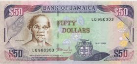 Jamaika / Jamaica P.083b 50 Dollars 2007 (1) 