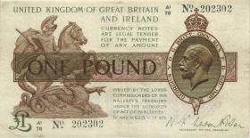 Großbritannien / Great Britain P.359a 1 Pound (1923) (3) 202302 