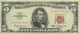 USA / United States P.383 5 Dollars 1963 (3) 