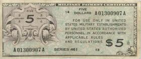USA / United States P.M06 5 Dollars (1946) Serie 461 (3) 