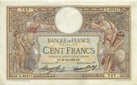 Frankreich / France P.078c 100 Francs 1933 (3+) 
