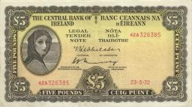 Irland / Ireland P.65c 5 Pounds 1972 (3) 