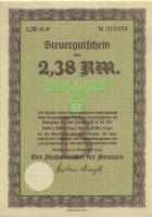 Steuergutschein 2,38 Reichsmark 1937 (1943) (1) 
