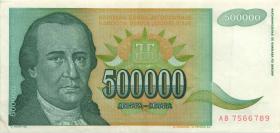 Jugoslawien / Yugoslavia P.131 500.000 Dinara 1993 (2) 