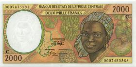 Zentralafrikanische Staaten / Central African States P.103Cg 2000 Francs 2000 (1) 