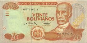 Bolivien / Bolivia P.224 20 Bolivianos (2001) Serie F (1) 