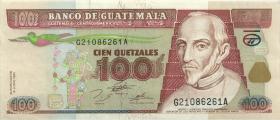 Guatemala P.095b 100 Quetzal 1995 (2) 