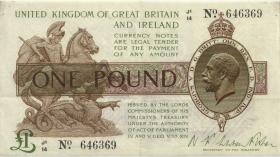 Großbritannien / Great Britain P.357 1 Pound (1919) (3+) 