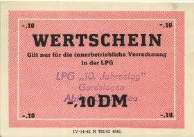 L.033.28 LPG Gardelegen Abt. Gartenbau "10. Jahrestag" 10 DM (1) 