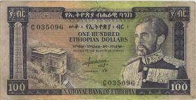 Äthiopien / Ethiopia P.29 100 Dollars (1966) (3-) 