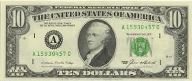 USA / United States P.476 10 Dollars 1985 A (1) 
