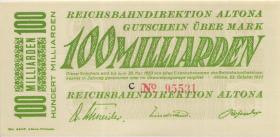 PS1123 Reichsbahn Altona 100 Milliarden Mark 1923 C (1) 