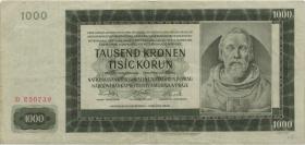 R.566a: Böhmen & Mähren 1000 Kronen 1942 D (3) 