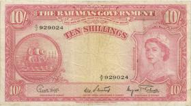 Bahamas P.13d 10 Shillings (1953) (3-) 