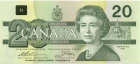 Canada P.097a 20 Dollars 1991 EIX (1) ohne Serifen 