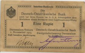 R.916r: Deutsch-Ostafrika 1 Rupie 1915 B2 (3) 