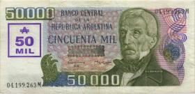 Argentinien / Argentina P.332 50.000 Australes (1989) (3+) 