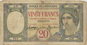 Djibouti P.07A 20 Francs (1926-38) (4) 