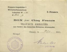 R.404b 5 Francs 1915 B (3+) 