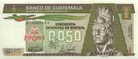 Guatemala P.065 1/2 Quetzal  1983-1989 (1) 