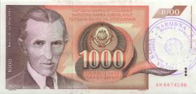 Bosnien & Herzegowina / Bosnia P.002b 1000 Dinara (1992) (1) 