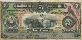 Guatemala P.S176b 5 Peso 1910 (3) 
