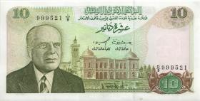 Tunesien / Tunisia P.076 10 Dinars 1980 high number (1) 
