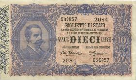 Italien / Italy P.020g 10 Lire 1888 (1918) (3) 