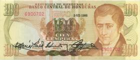 Honduras P.069b 100 Lempiras 1986 (1) 