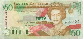 Ost Karibik / East Caribbean P.34a 50 Dollars (1996) (2) A Antigua 