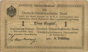 R.918a: 1 Rupie 1915 E mit No. (3) "Seidenschwarz" 
