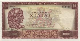 Griechenland / Greece P.194 1000 Drachmen 1956 (2+) 