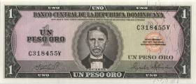 Dom. Republik/Dominican Republic P.107 1 Pesos Oro (1973-74) C (1) 