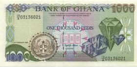 Ghana P.29b 1000 Cedis 1996 (1) 