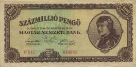 Ungarn / Hungary P.124 100 Mio. Pengö 1946 (3) 